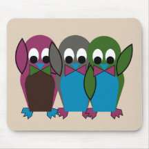 Carnival at the Zoo - 3 Penguin-Kids Mouse Pads