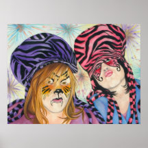 Carnival Faces Print