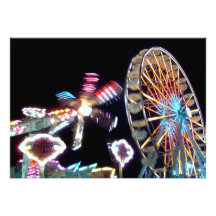Carnival night fair ride photograph party picture! personalized announcement
