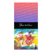 CARNIVAL NIGHT  pink red blue yellow black Picture Card