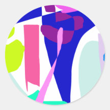 Carnival Water Sea Sailboat Houses Stores Round Stickers