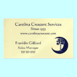 Carolina Palmetto Crescent Logo Business Card business cards