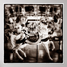 Carousel 3 Square Poster