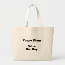 carpe diem canvas bags