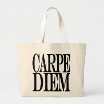 Carpe Diem Latin Quote Jumbo Tote Bag