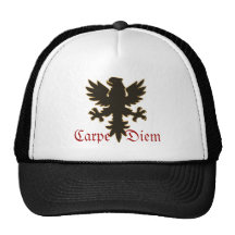 " Carpe Diem"  seize the day with black eagle hat