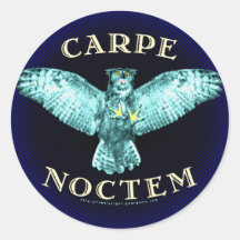 Carpe Noctem Round Sticker