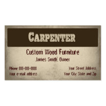 Carpenter Furniture Builder Business Card