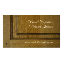 Carpentry or cabinet making business card