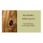 Carpentry Woodwork Business Card Template