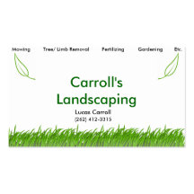 Carroll's Landscaping Business Cards