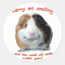 Carry on Smiling! Round Stickers