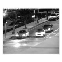 Cars At A Stop Light Art Photo