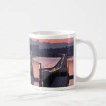 Cars Crossing A Bridge Coffee Mugs