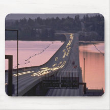 Cars Crossing A Bridge Mousepad