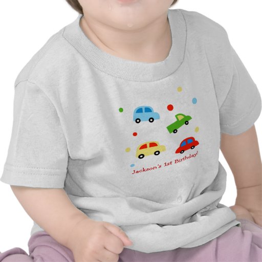 Cars Truck Personalised 1st Birthday Tshirt