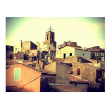 carte postale mylifeisart pourrieres clocher toit