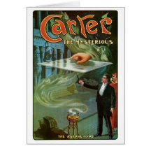 Carter The Mysterious ~  Vintage Magic Act Greeting Cards