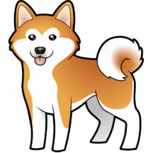 Cartoon Akita Inu / Shiba Inu Acrylic Cut Out