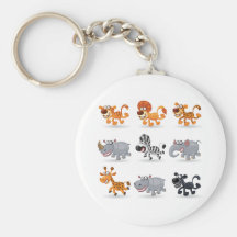 Cartoon animals set 1 keychain