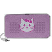 Cartoon Anime Cat Face Doodle Laptop Speaker