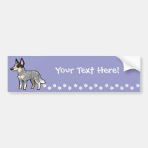 Cartoon Australian Cattle Dog / Kelpie Bumper Stickers