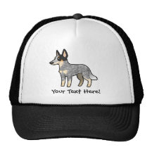 Cartoon Australian Cattle Dog / Kelpie Mesh Hats