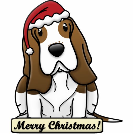 Cartoon Basset Hound Christmas Ornament Photo Sculptures | Zazzle