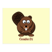 Cartoon Beaver Postcard