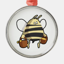 Cartoon Bee Carrying Honey Christmas Tree Ornaments