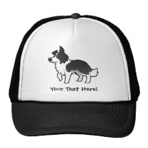 Cartoon Border Collie Mesh Hat