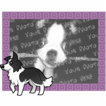 Cartoon Border Collie Photo Frame Photo Sculpture