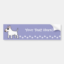 Cartoon Bull Terrier Bumper Sticker
