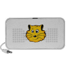 Cartoon Cat Face iPhone Speaker