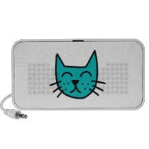 Cartoon Cat Face Notebook Speakers