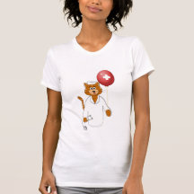Cartoon Cat Nurse with Balloon Shirt