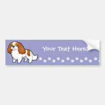 Cartoon Cavalier King Charles Spaniel Bumper Stickers