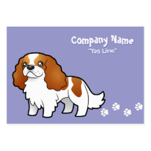 Cartoon Cavalier King Charles Spaniel Business Card