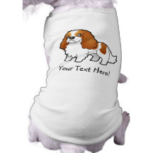 Cartoon Cavalier King Charles Spaniel Dog T-shirt