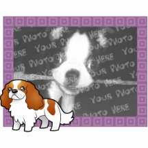 Cartoon Cavalier King Charles Spaniel Photo Frame Photo Sculpture