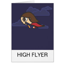 Cartoon Character Night Flight High Flyer Card