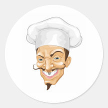 Cartoon chef illustration stickers