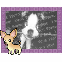 Cartoon Chihuahua Photo Frame (smooth coat) Photo Cut Outs