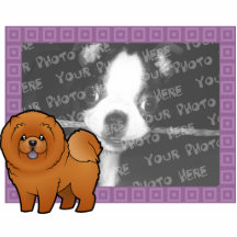 Cartoon Chow Chow Photo Frame Photo Cutout