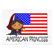 Cartoon Clip Art Cute Princess Girl Birthday Party invitations