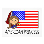 Cartoon Clip Art Cute Princess Girl Birthday Party Custom Invitation