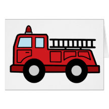 Cartoon Clip Art Firetruck Emergency Vehicle Truck Cards