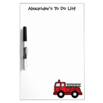 Cartoon Clip Art Firetruck Emergency Vehicle Truck dry erase boards