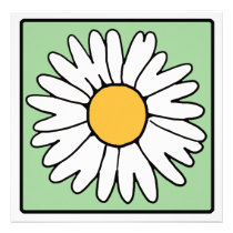 Cartoon Clip Art Garden Gerber Daisy Bridal Shower invitations
