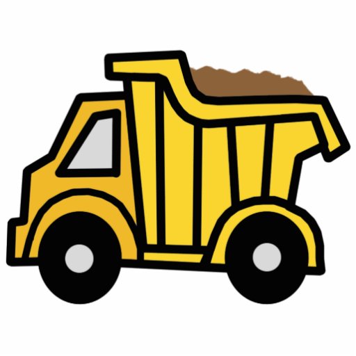 Cartoon Clip Art with a Construction Dump Truck | Zazzle